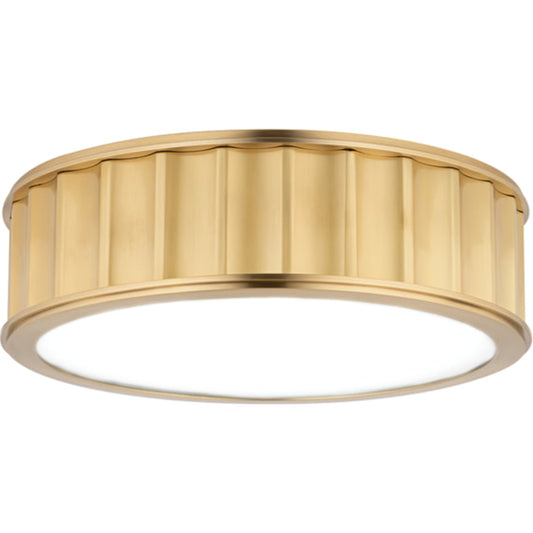 Middlebury Round Flush Mount by Hudson Valley. Made from brass in a transitional style.