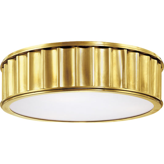 Middlebury Round Flush Mount by Hudson Valley. Made from brass in a transitional style.