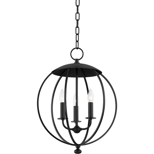 Wesley Pendant by Hudson Valley. Made from steel in a modern style.