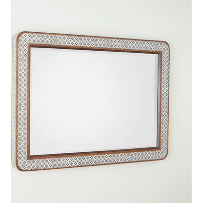 Aravalli Mirror by Global Views. Made from recycled wood, mdf, iron, mirror, mother of pearl, pinctada margaritifera mother of pearl - wild shell from india in a eclectic & global style.