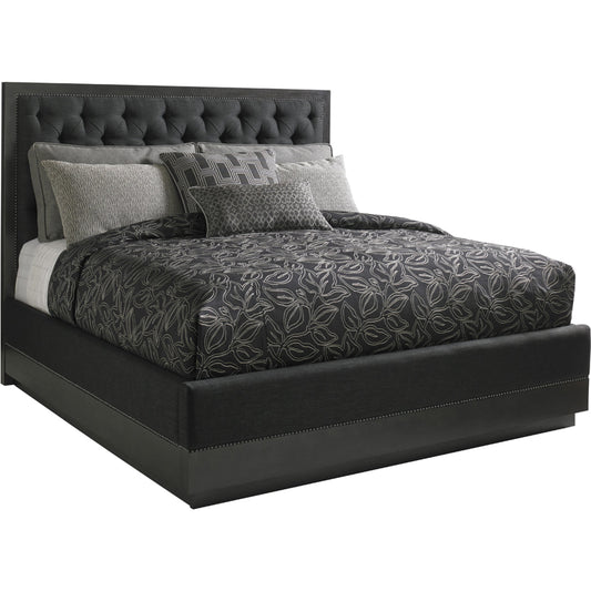Maranello Upholstered Bed by Lexington in carbon gray. Made from unique in a transitional style.