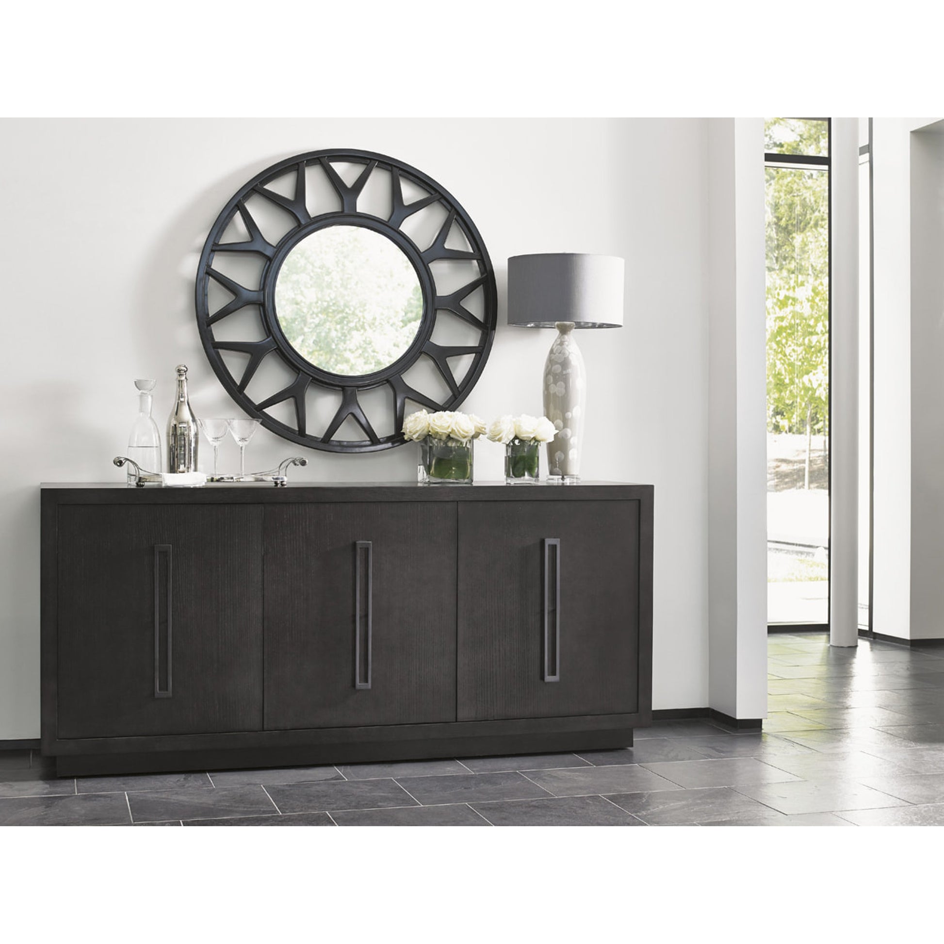 Esprit Round Mirror by Lexington. Made from unique in a modern style.