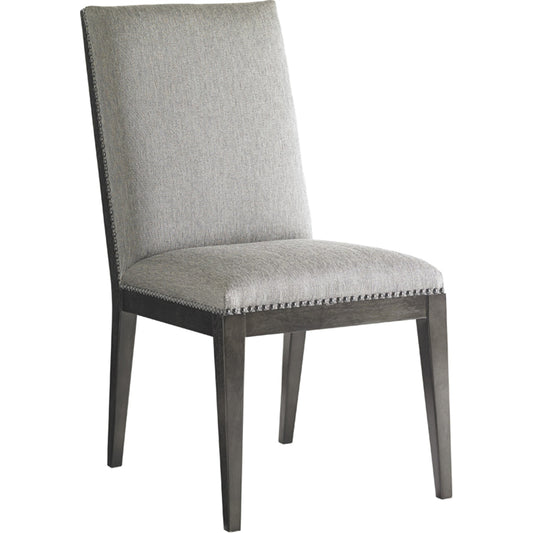 Vantage Upholstered Side Chair by Lexington in gray. Made from unique in a transitional style.