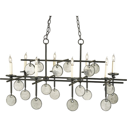 Sethos Rectangular Chandelier by Currey and Company. Made from unique in a modern style.