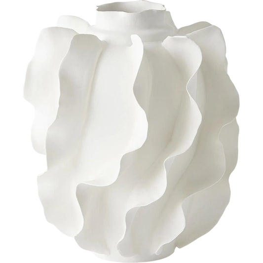 Folios Vase by Global Views in white and matte white. Made from unique in a unique style.