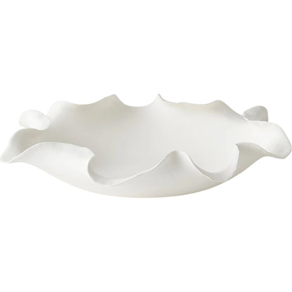 Folios Low Bowl by Global Views in white and matte white. Made from unique in a modern style.