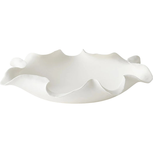 Folios Low Bowl by Global Views in white and matte white. Made from unique in a unique style.