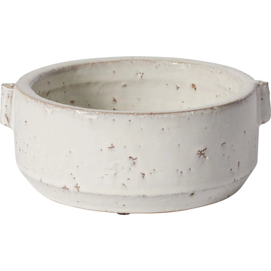 Dorian Bowl by Accent Decor in white. Made from ceramic in a modern style.