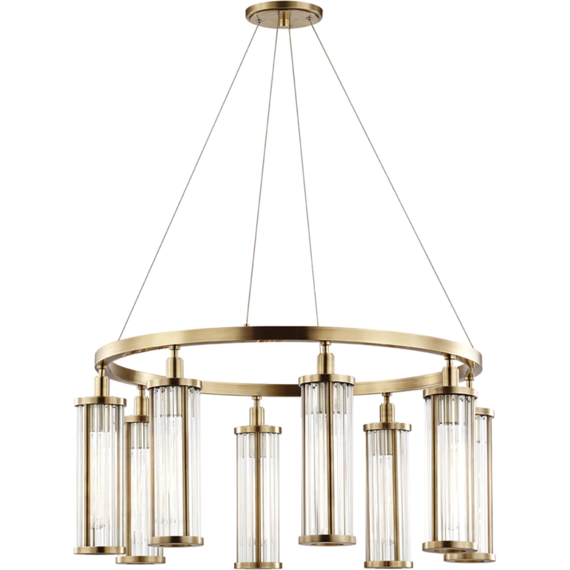 Marley Chandelier by Hudson Valley. Made from brass in a modern style.