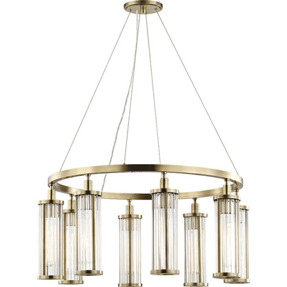 Marley Chandelier by Hudson Valley. Made from brass in a modern style.