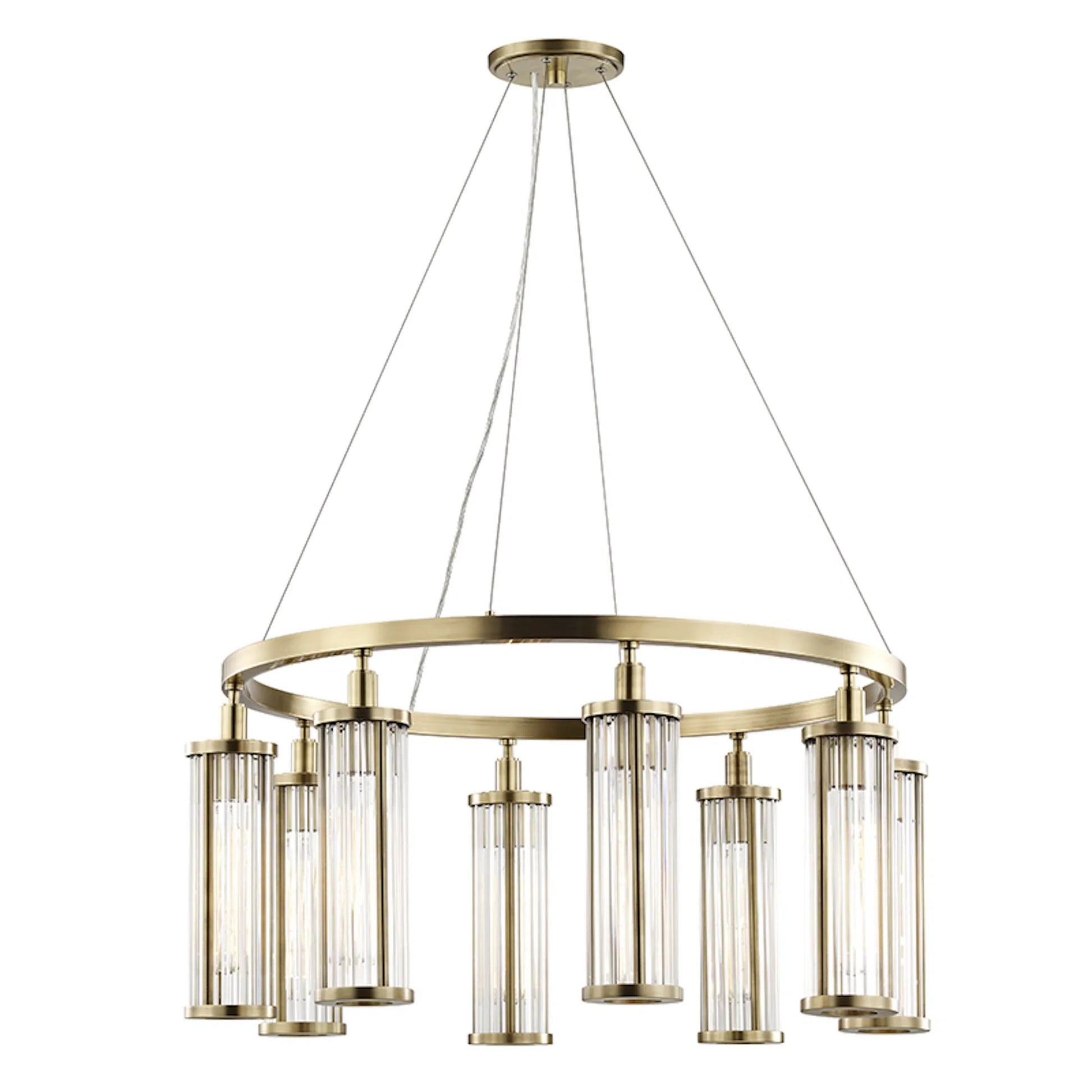 Marley Chandelier by Hudson Valley. Made from brass in a modern style.