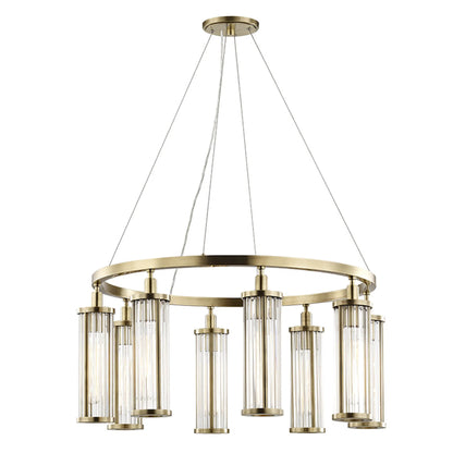 Marley Chandelier by Hudson Valley. Made from brass in a modern style.