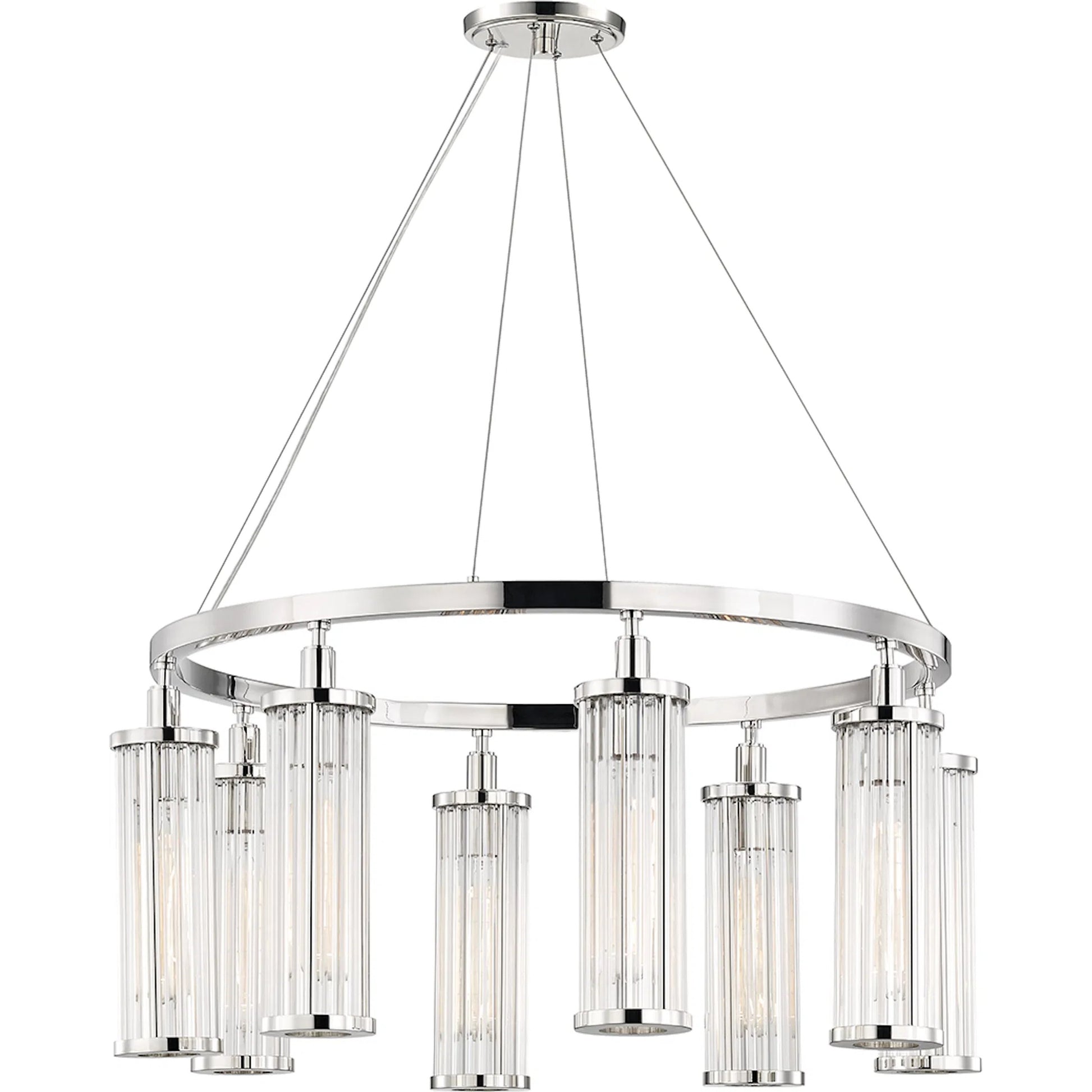 Marley Chandelier by Hudson Valley. Made from brass in a modern style.