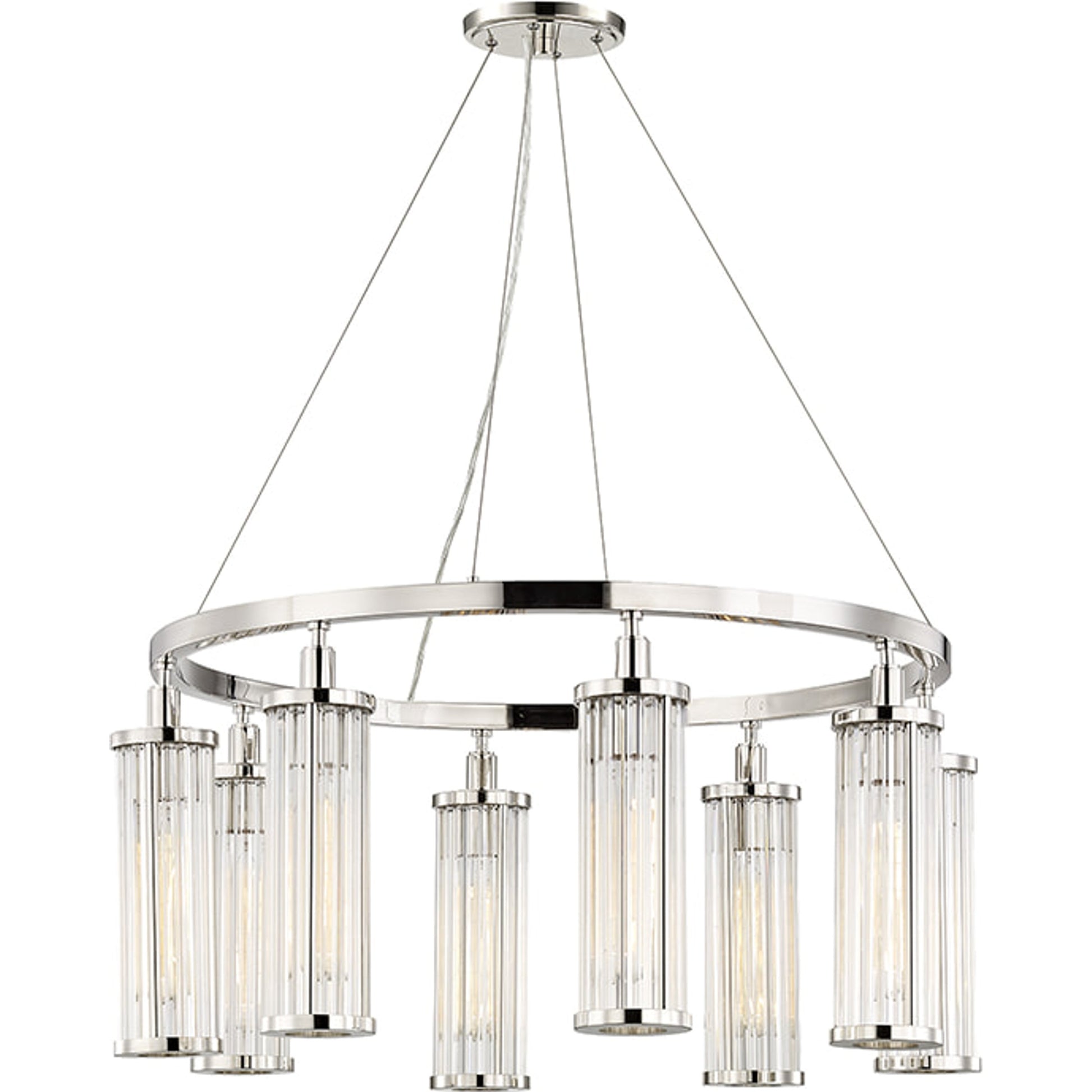 Marley Chandelier by Hudson Valley. Made from brass in a modern style.