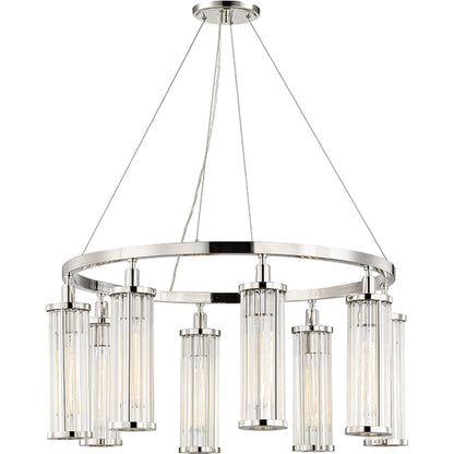 Marley Chandelier by Hudson Valley. Made from brass in a modern style.