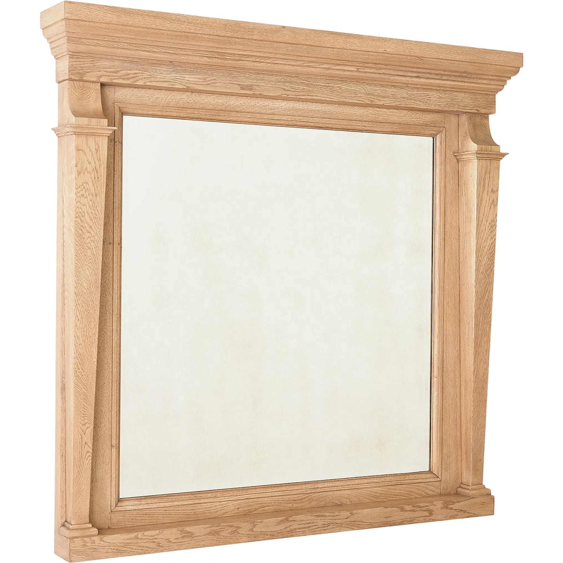 Josephine Mirror by Global Views in bleached oak. Made from eu oak in a unique style.
