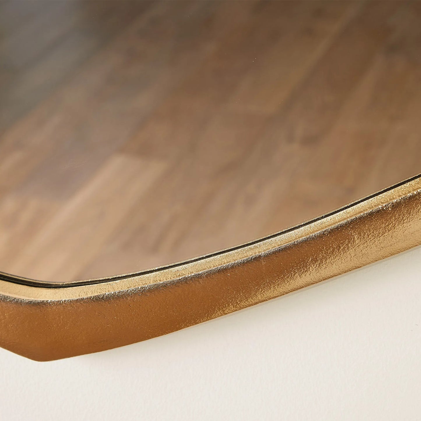 003 SI-2445931 | Closeup | Hexagon Mirror by Global Views. Made from aluminum, mirror in a transitional style.