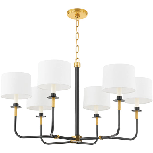 Paramus 6-Light Chandelier by Hudson Valley. Made from steel in a unique style.