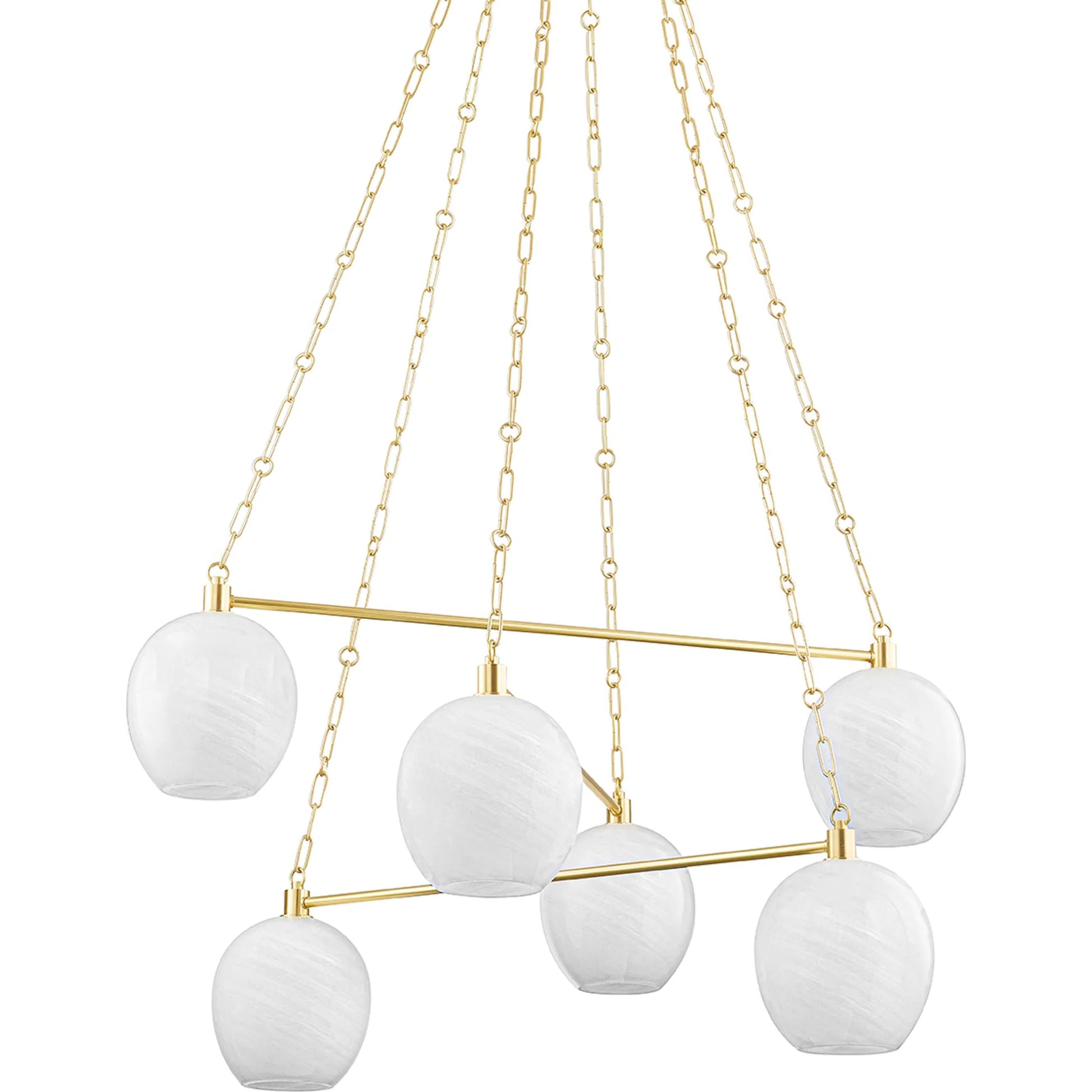 Asbury Park 6 Light Chandelier by Hudson Valley. Made from steel in a modern style.