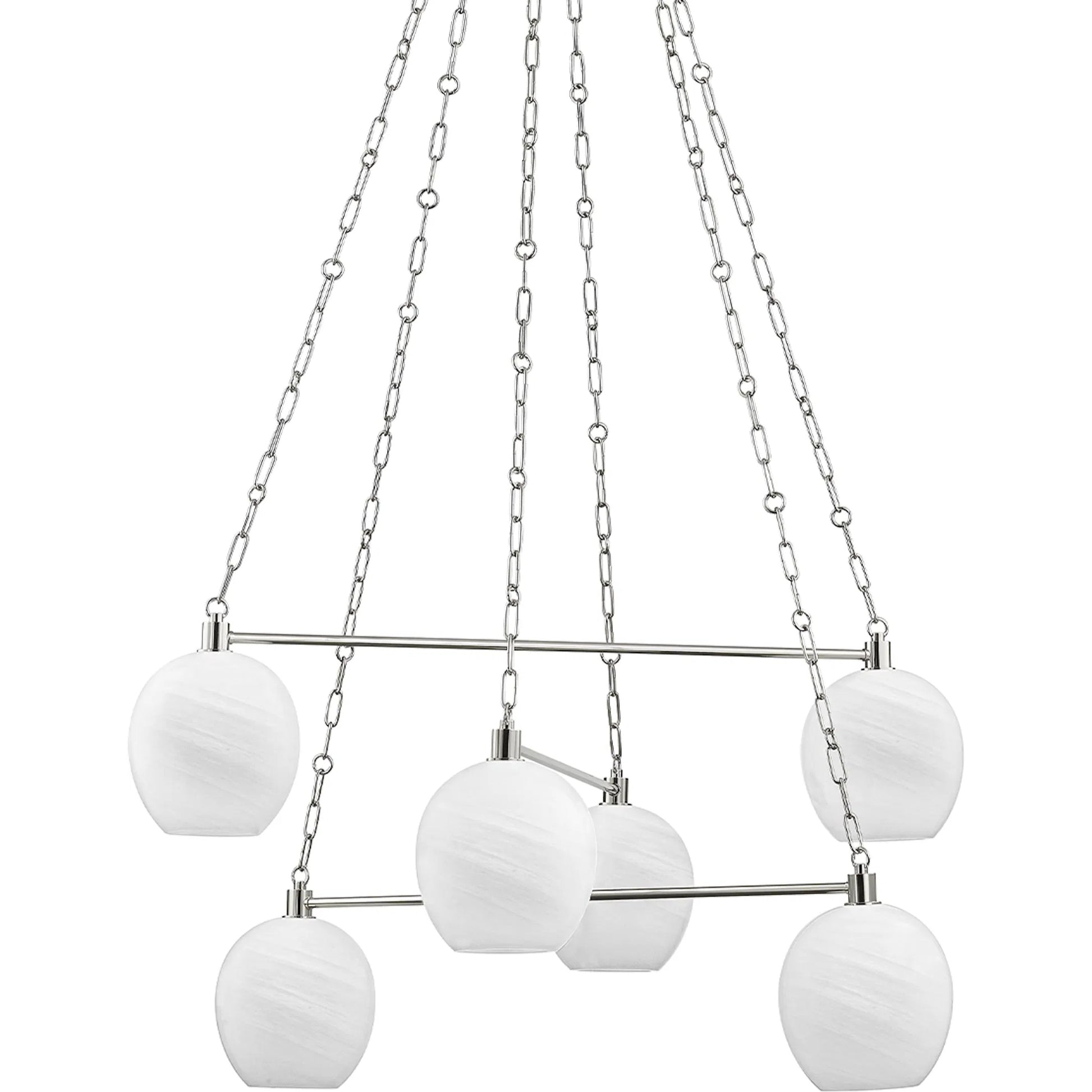 Asbury Park 6 Light Chandelier by Hudson Valley. Made from steel in a modern style.