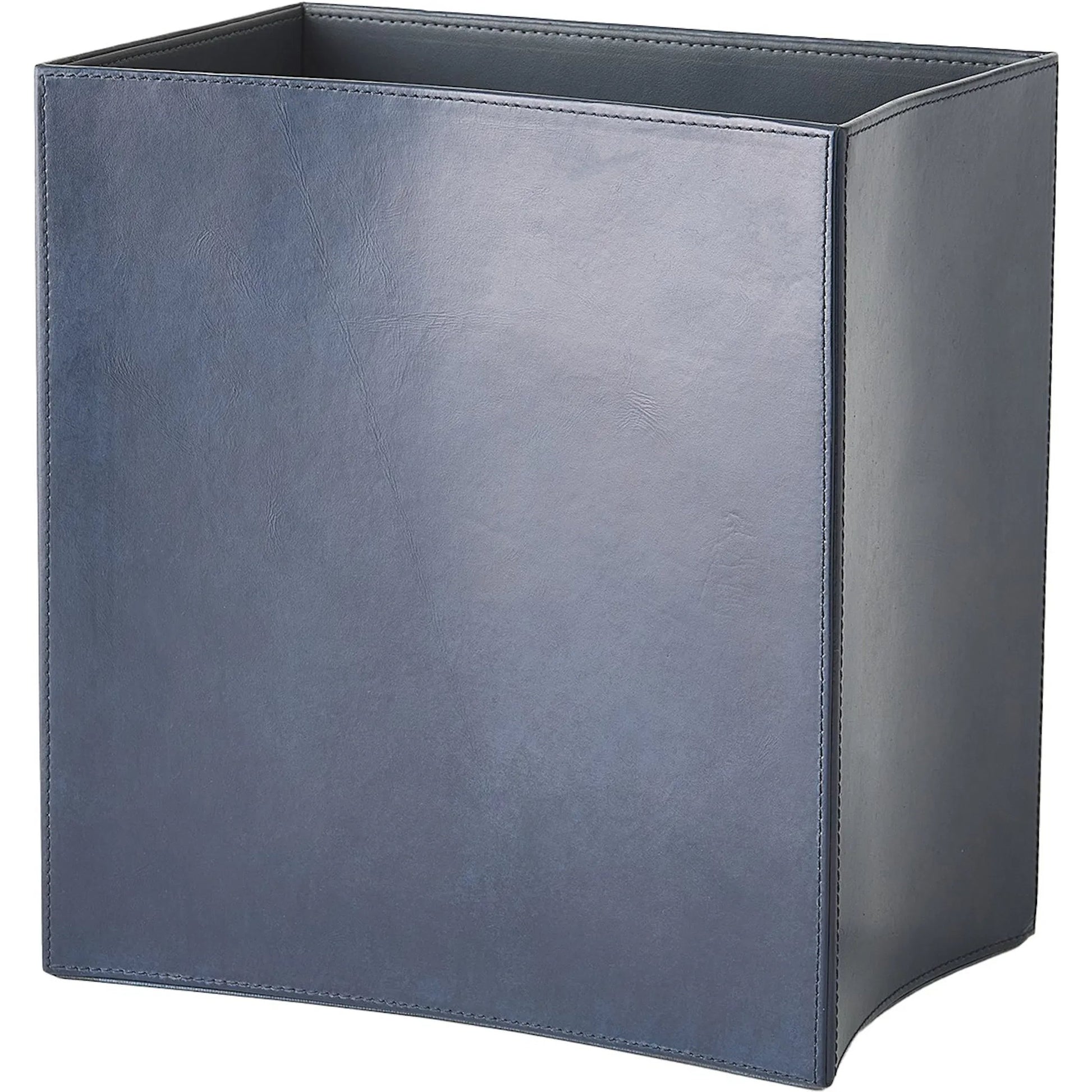 Folded Leather Wastebasket by Global Views. Made from leather in a modern style.