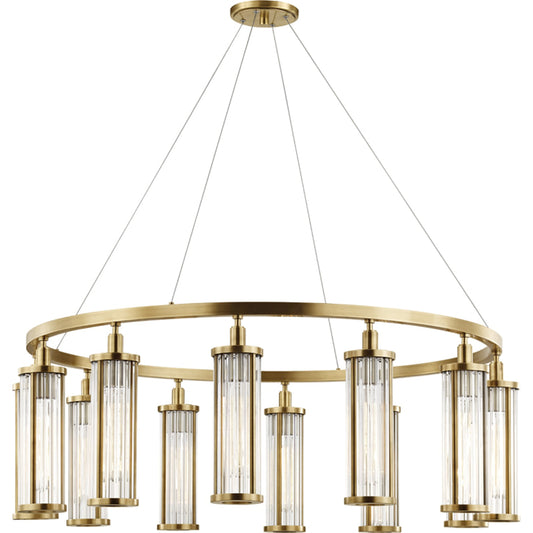 Marley Chandelier by Hudson Valley. Made from brass in a modern style.