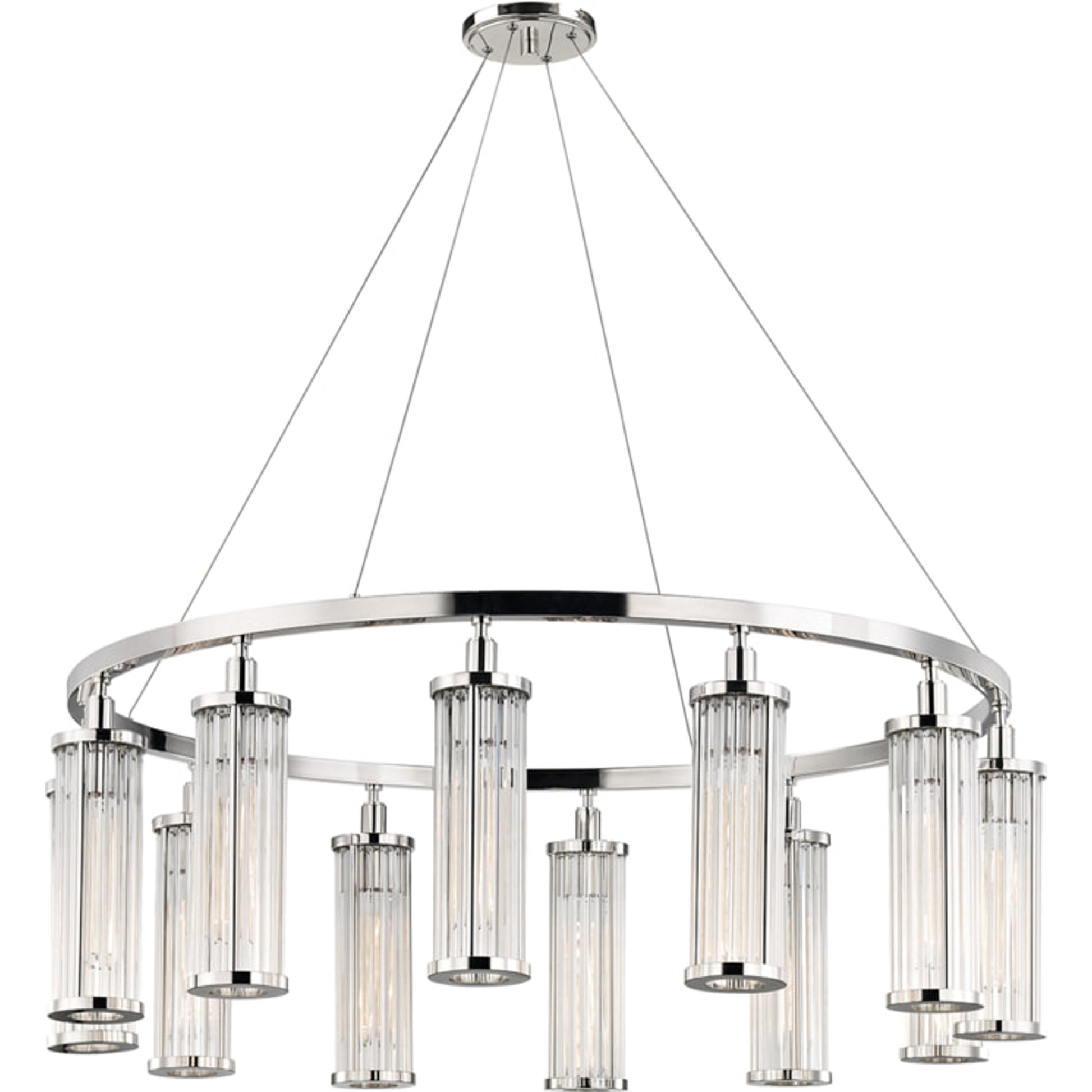 Marley Chandelier by Hudson Valley. Made from brass in a modern style.