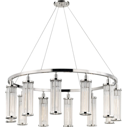 Marley Chandelier by Hudson Valley. Made from brass in a modern style.