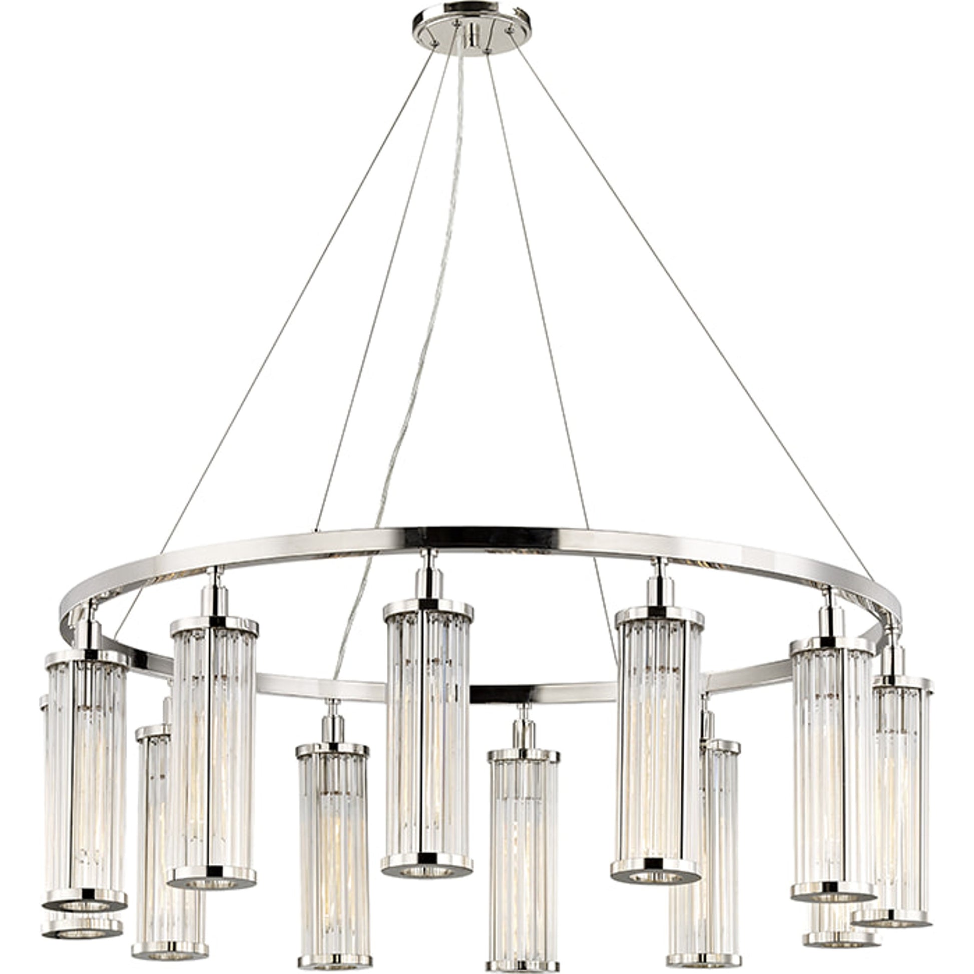 Marley Chandelier by Hudson Valley. Made from brass in a modern style.