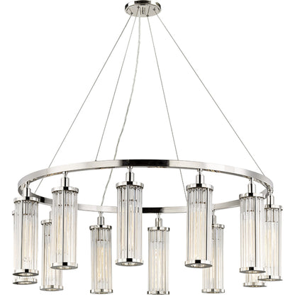 Marley Chandelier by Hudson Valley. Made from brass in a modern style.