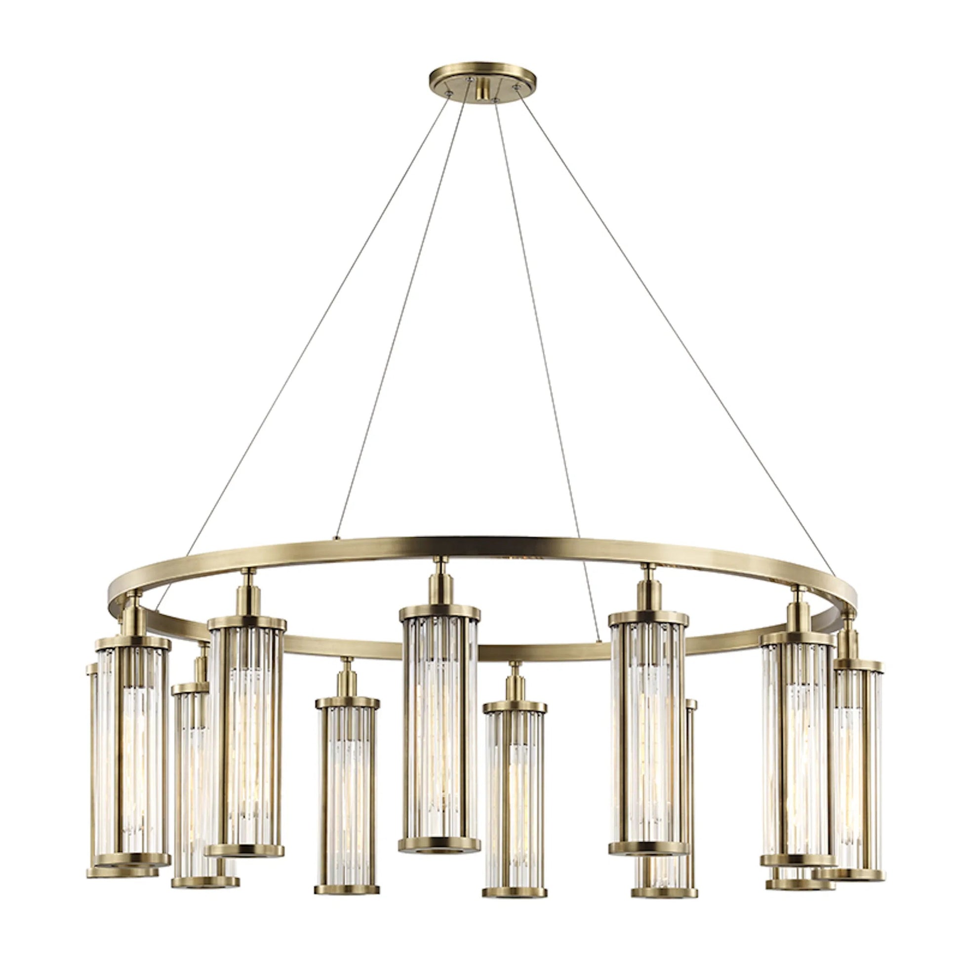Marley Chandelier by Hudson Valley. Made from brass in a modern style.