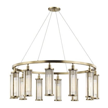 Marley Chandelier by Hudson Valley. Made from brass in a modern style.