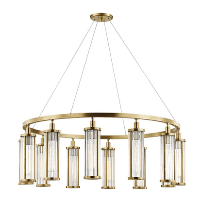 Hanover Pendant by Hudson Valley in aged brass. Made from brass in a traditional style.