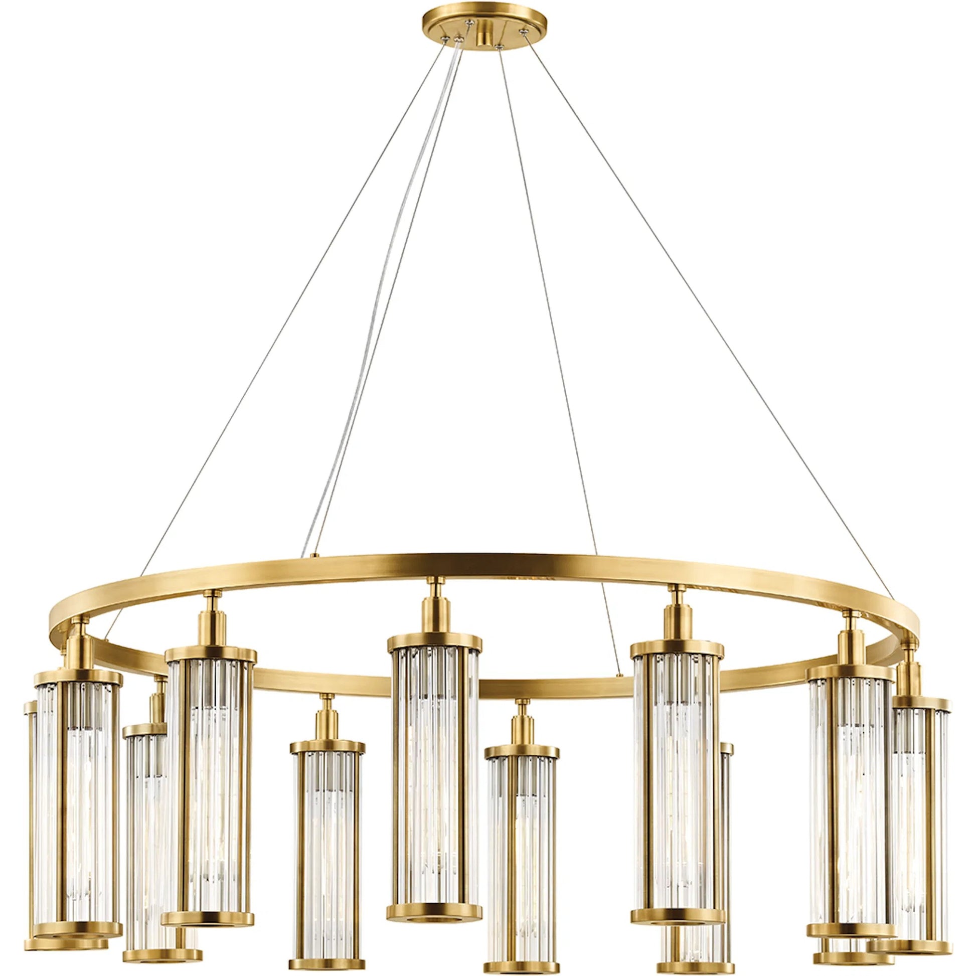 Marley Chandelier by Hudson Valley. Made from brass in a modern style.