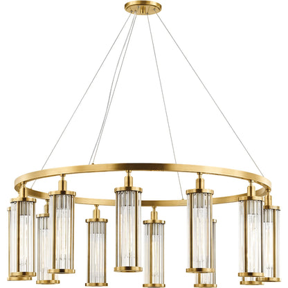 Marley Chandelier by Hudson Valley. Made from brass in a modern style.