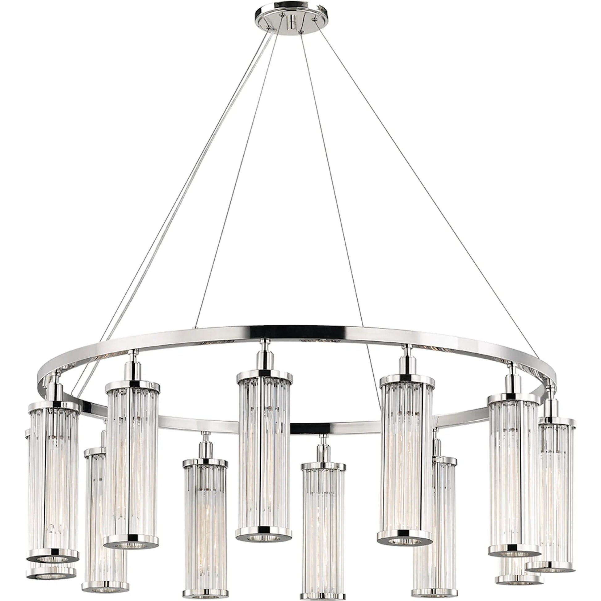 Marley Chandelier by Hudson Valley. Made from brass in a modern style.