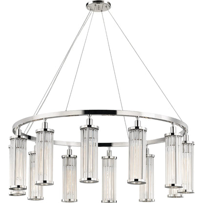 Marley Chandelier by Hudson Valley. Made from brass in a modern style.