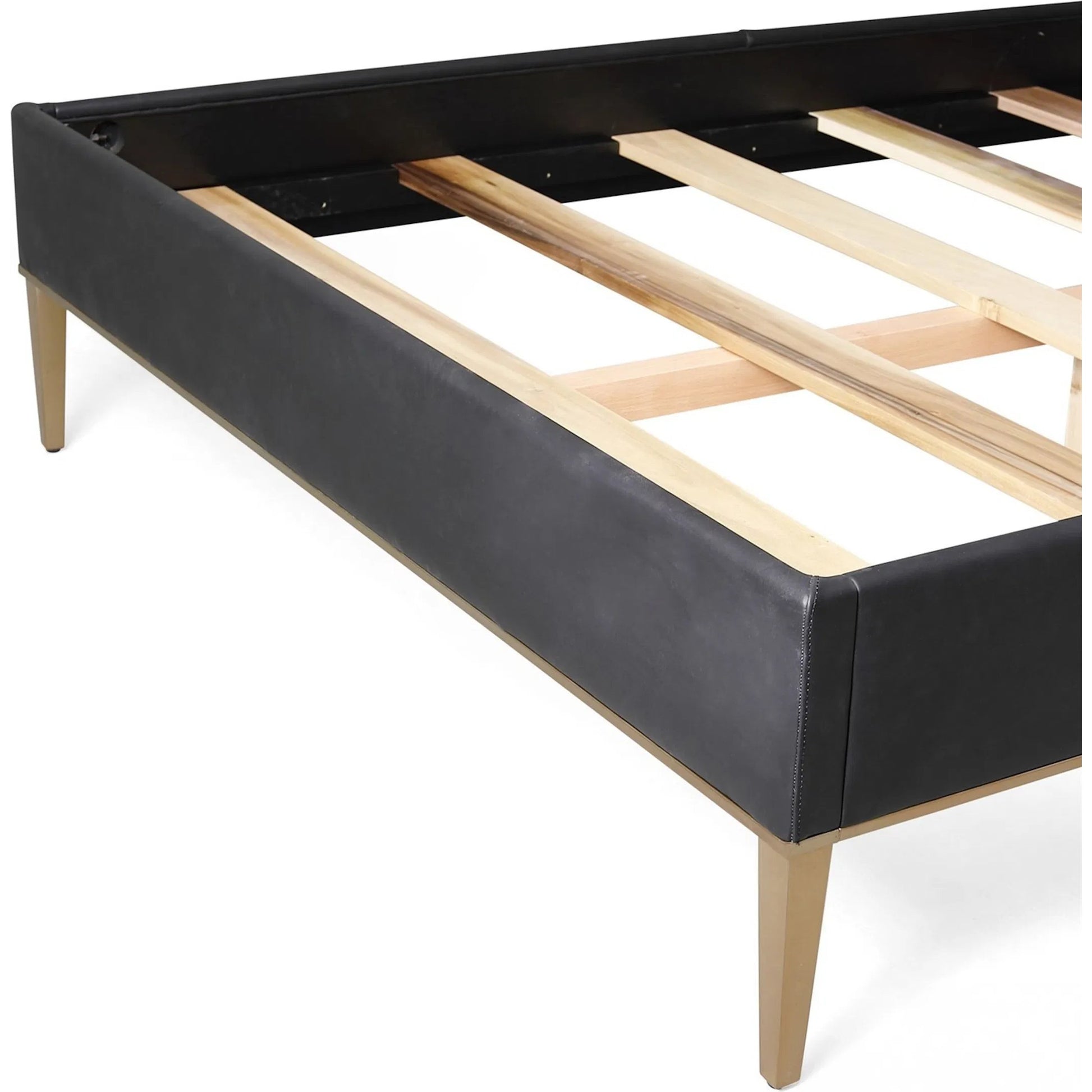 Ellipse Bed by Global Views in black. Made from unique in a transitional style.
