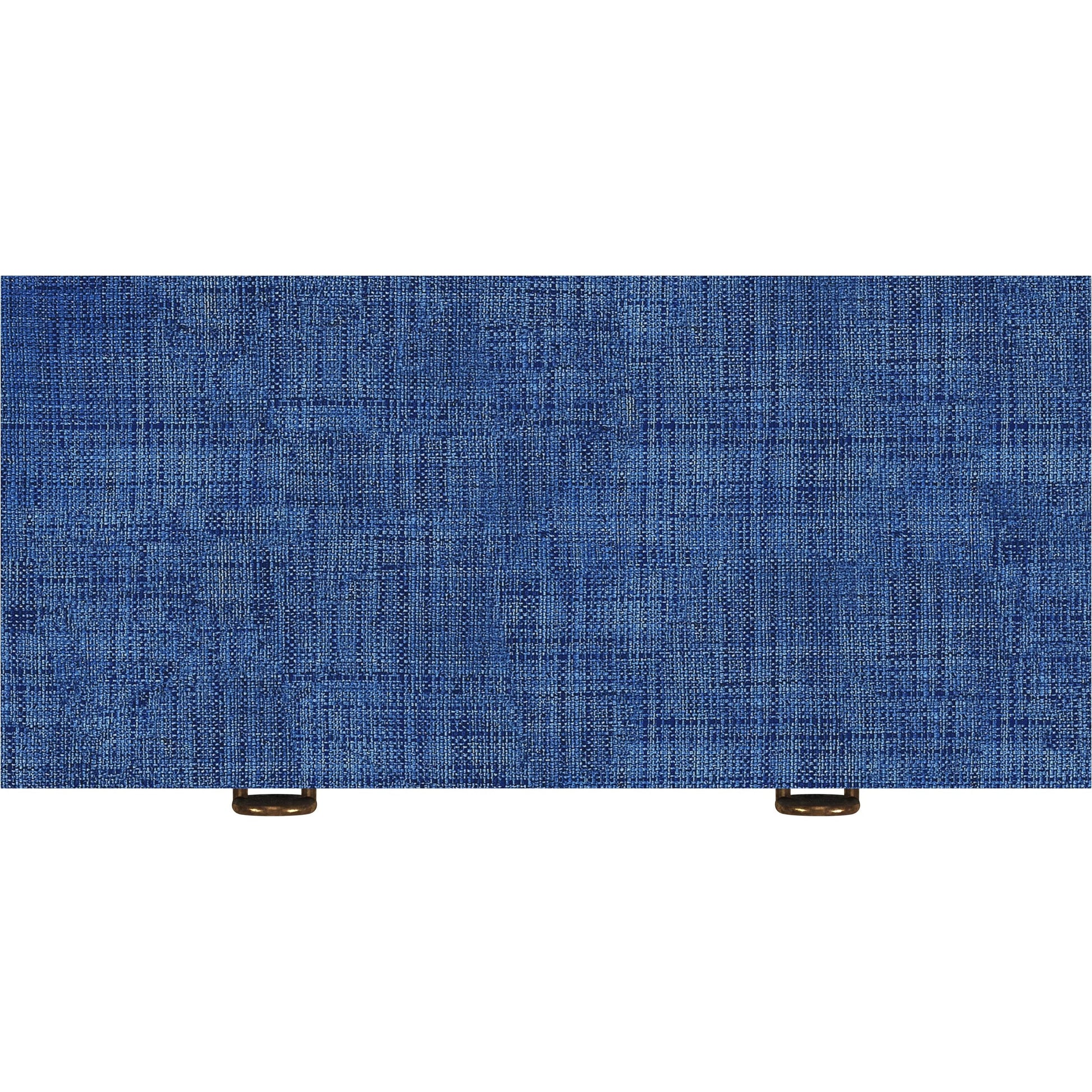 Chatham Console Table by Butler Specialty Company in blue raffia. Made from gmelina arborea wood, mdf, maple veneer, raffia, aluminum in a unique style.