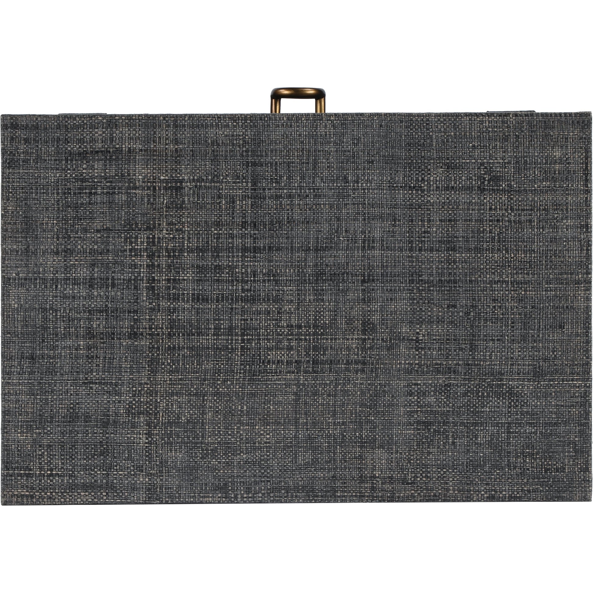 Chatham Raffia Nightstand by Butler Specialty Company in charcoal and charcoal raffia. Made from gmelina beechwood solids, mdf panel with maple veneer, raffia, aluminium in a transitional style.