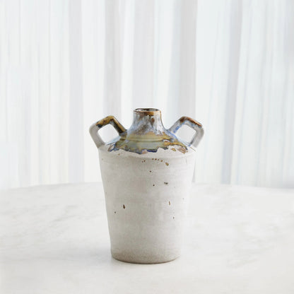 Volcan Handled Jar by Global Views in grey, reactive green. Made from ceramic in a eclectic & global style.