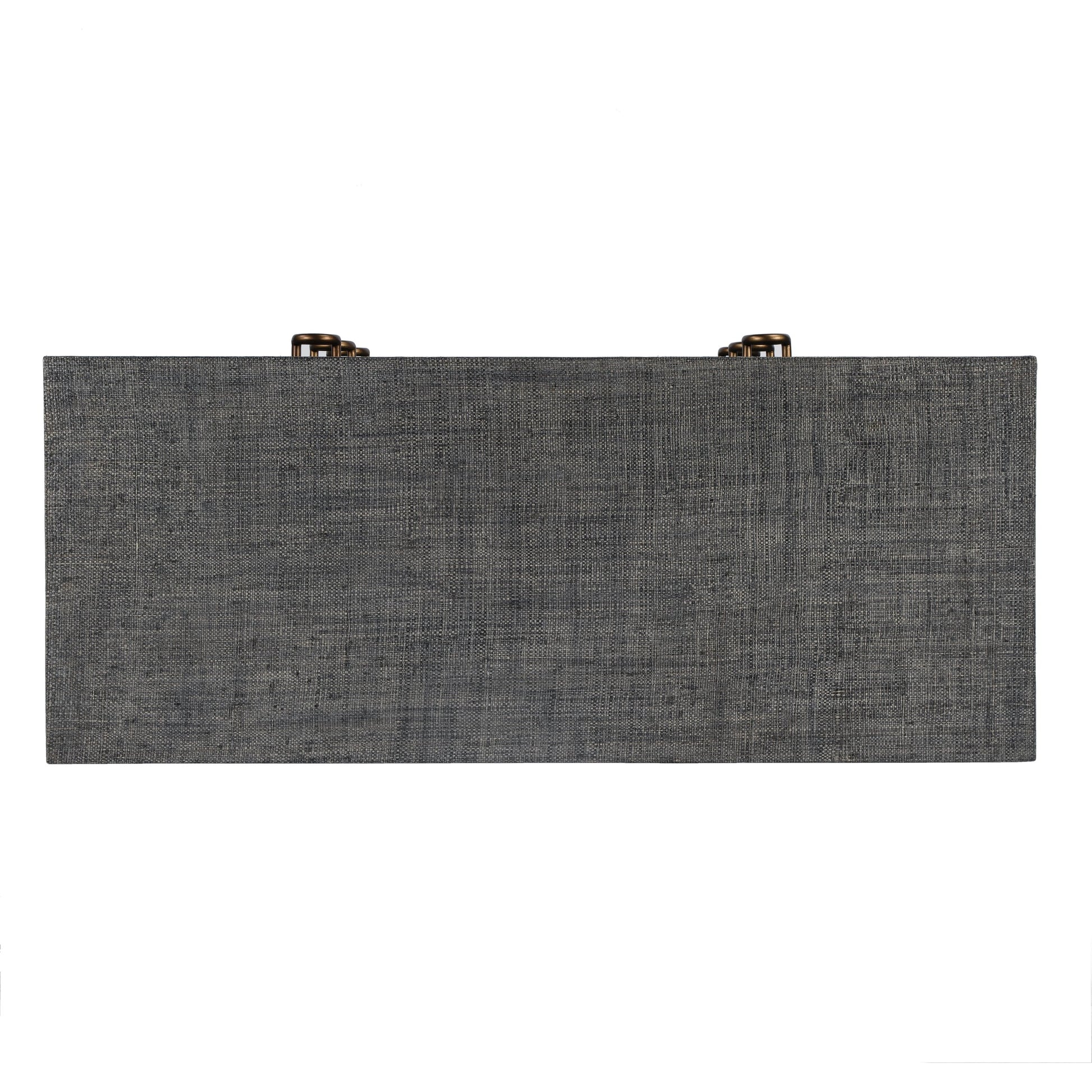 Chatham Raffia 6 Drawer Dresser by Butler Specialty Company in charcoal and charcoal raffia. Made from gmelina beechwood solids, mdf panel with maple veneer, raffia, aluminium in a modern style.