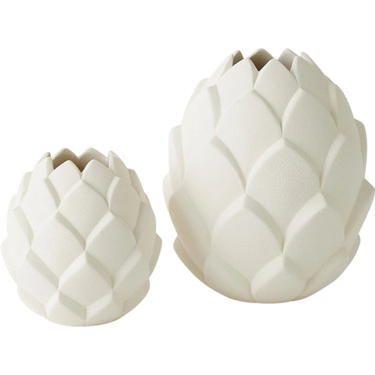 Artichaut Vase by Global Views in white. Made from unique in a unique style.