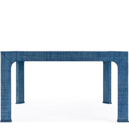 Chatham Raffia Coffee Table by Butler Specialty Company. Made from saguran raffia, glass, gmelina arborea wood in a unique style.