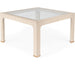 Chatham Raffia Coffee Table by Butler Specialty Company. Made from saguran raffia, glass, gmelina arborea wood in a unique style.