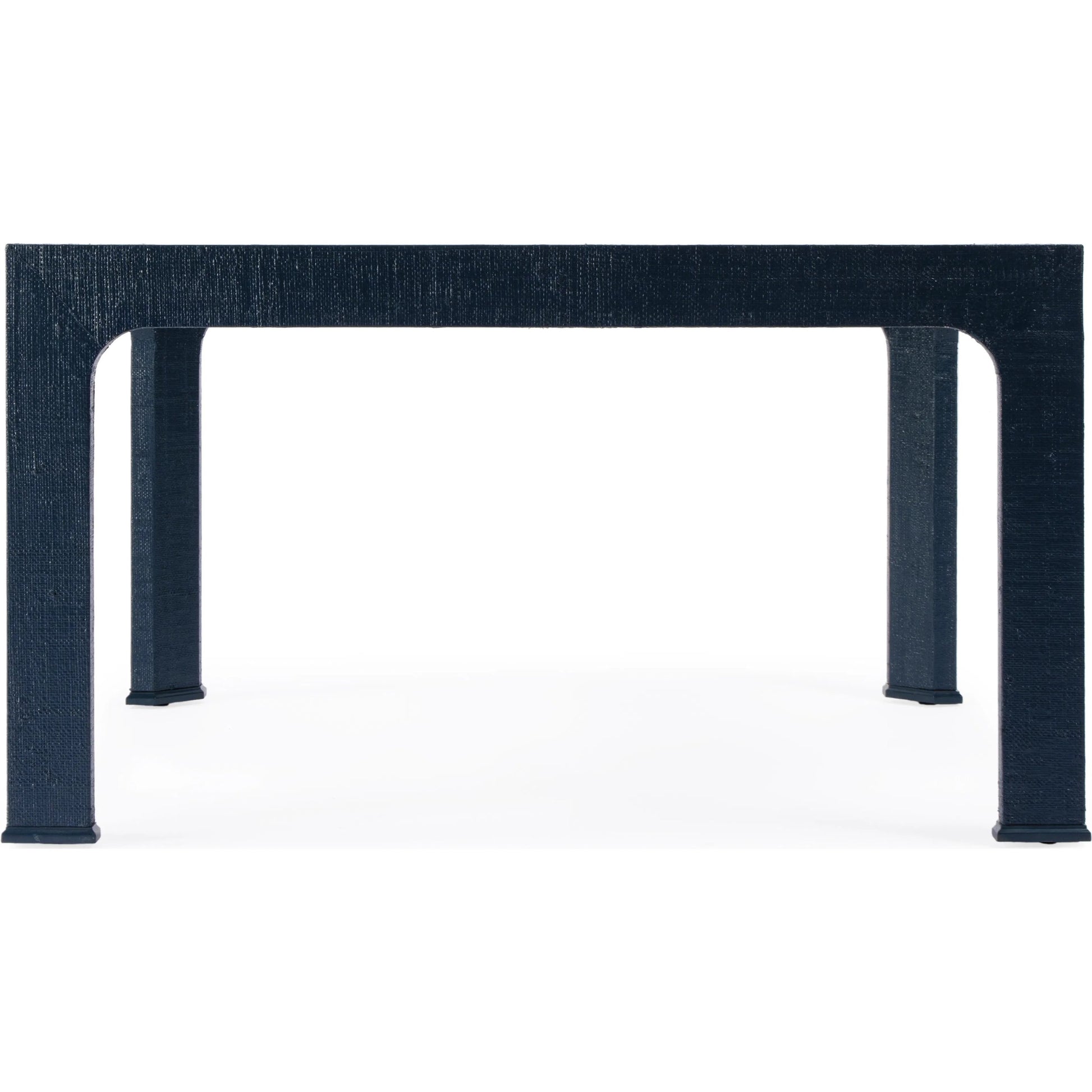 Chatham Raffia Coffee Table by Butler Specialty Company. Made from saguran raffia, glass, gmelina arborea wood in a unique style.