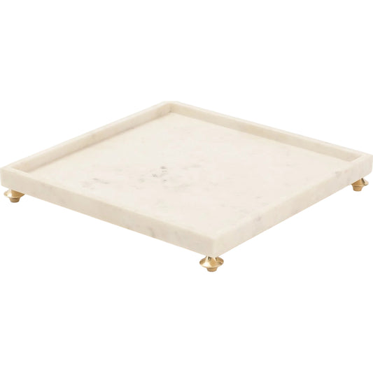 Quintessential Square Tray by Global Views. Made from marble in a traditional style.