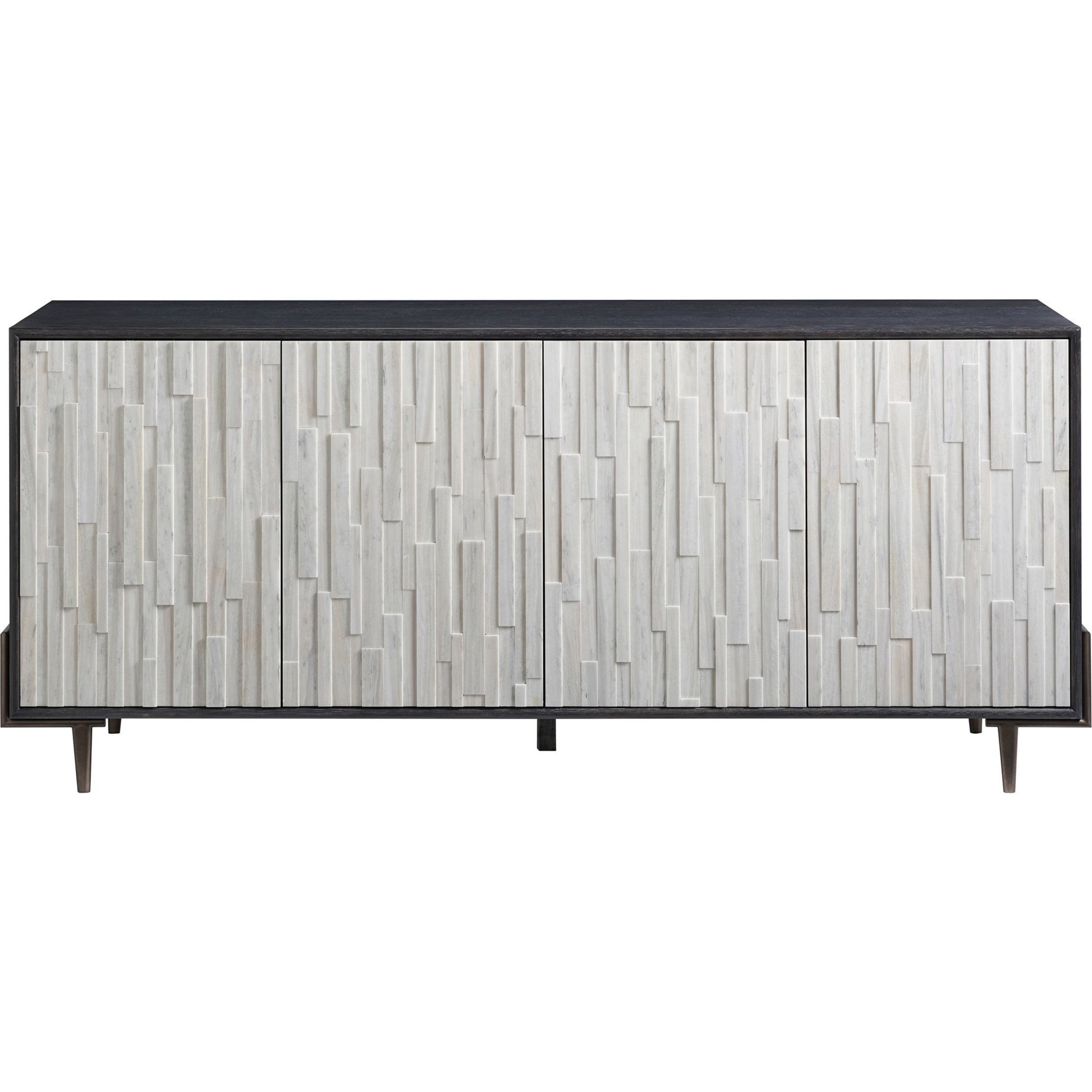 Curated Olso Entertainment Console by Universal Furniture in onyx and onyx. Made from unique in a modern style.