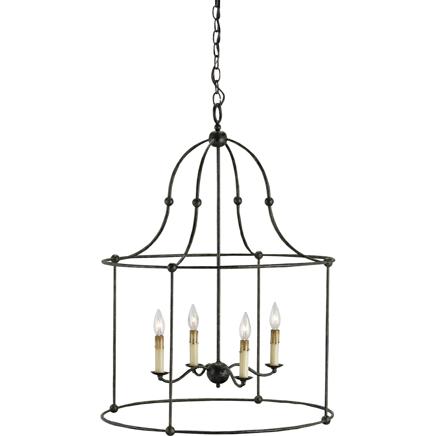 002 S-223746 | Additional Silo | Fitzjames Lantern by Currey and Company in mayfair. Made from wrought iron in a traditional style.