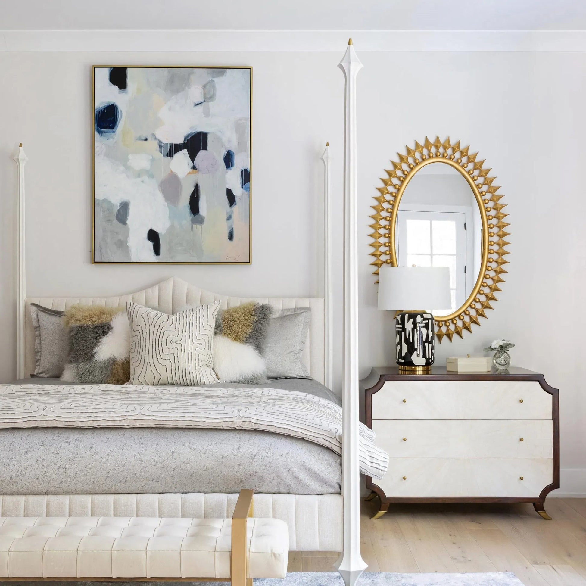 Cashmere Art Canvas I by Global Views. Made from canvas, frame is polyethylene in a eclectic & global style.